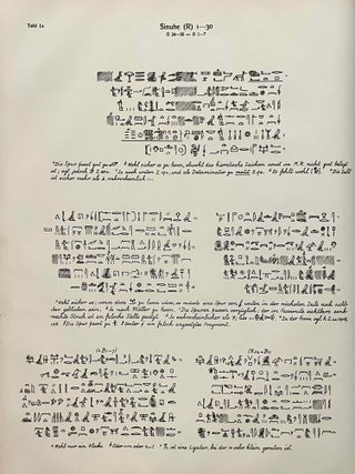 Hieratische Papyrus aus den K&ouml;niglichen Museen zu Berlin. Band I: Rituale f&uuml;r den Kultus des Amon und f&uuml;r den Kultus der Mut. Band II: Hymnen an verschiedene G&ouml;tter. Zusatzkapitel zum Totenbuch. Band III: Schriftst&uuml;cke der VI. dynastie aus Elephantine. Zauberspr&uuml;che f&uuml;r Mutter und Kind. Ostraka. Band IV: Literarische Texte des Mittleren Reiches. I: Die Klagen des Bauern. Band V: Literarische Texte des Mittleren Reiches. II: Die Erz&auml;hlung des Sinuhe und die Hirtengeschichte (complete set)[newline]M0003b-36.jpeg