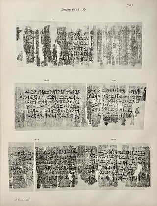 Hieratische Papyrus aus den Königlichen Museen zu Berlin. Band I: Rituale für den Kultus des Amon und für den Kultus der Mut. Band II: Hymnen an verschiedene Götter. Zusatzkapitel zum Totenbuch. Band III: Schriftstücke der VI. dynastie aus Elephantine. Zaubersprüche für Mutter und Kind. Ostraka. Band IV: Literarische Texte des Mittleren Reiches. I: Die Klagen des Bauern. Band V: Literarische Texte des Mittleren Reiches. II: Die Erzählung des Sinuhe und die Hirtengeschichte (complete set)