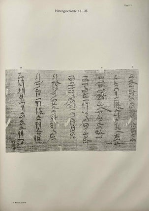 Hieratische Papyrus aus den Königlichen Museen zu Berlin. Band I: Rituale für den Kultus des Amon und für den Kultus der Mut. Band II: Hymnen an verschiedene Götter. Zusatzkapitel zum Totenbuch. Band III: Schriftstücke der VI. dynastie aus Elephantine. Zaubersprüche für Mutter und Kind. Ostraka. Band IV: Literarische Texte des Mittleren Reiches. I: Die Klagen des Bauern. Band V: Literarische Texte des Mittleren Reiches. II: Die Erzählung des Sinuhe und die Hirtengeschichte (complete set)