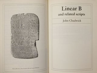Reading the past. Ancient writing from cuneiform to the alphabet. Compilation of 6 books: 1) Cuneiform 2) Egyptian Hieroglyphs 3) Linear B 4) The Early Alphabet 5) Greek Inscriptions 6) Etruscan[newline]M0008-11.jpg
