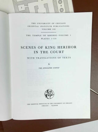 Temple of Khonsu. Vol. I: Scenes of King Herihor in the court. Vol. II: Scenes and inscriptions in the court and the first hypostyle hall (complete set)[newline]M0018b-06.jpeg