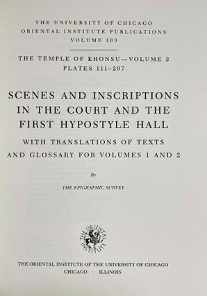 Temple of Khonsu. Vol. II: Scenes and inscriptions in the court and the first hypostyle hall[newline]M0019-03.jpeg