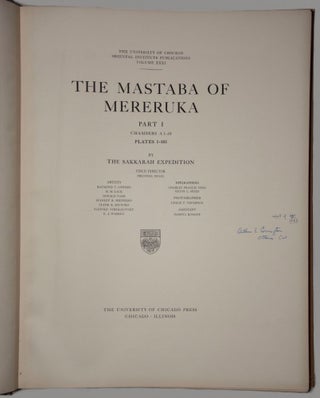 The mastaba of Mereruka. Vol. I & II (complete set)