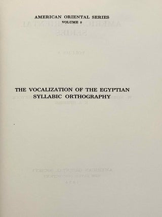 The vocalization of the Egyptian syllabic orthography[newline]M0064f-01.jpeg