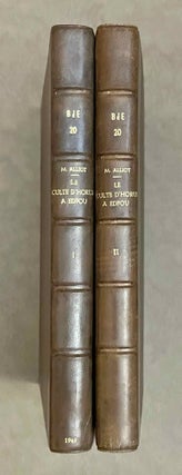 Item #M0068e Le culte d'Horus à Edfou au temps des Ptolémées. Tomes I & II (complete...
