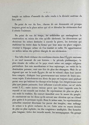 Le culte d'Horus à Edfou au temps des Ptolémées. Tomes I & II (complete set)