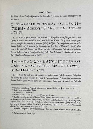 Le culte d'Horus à Edfou au temps des Ptolémées. Tomes I & II (complete set)