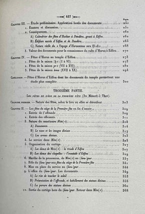 Le culte d'Horus à Edfou au temps des Ptolémées. Tomes I & II (complete set)
