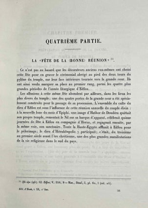 Le culte d'Horus à Edfou au temps des Ptolémées. Tomes I & II (complete set)