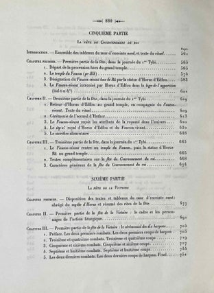 Le culte d'Horus à Edfou au temps des Ptolémées. Tomes I & II (complete set)