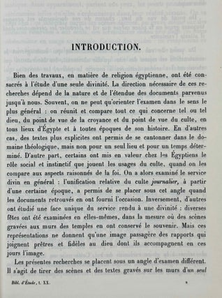 Le culte d'Horus à Edfou au temps des Ptolémées. Tomes I & II (complete set)
