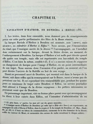 Le culte d'Horus &agrave; Edfou au temps des Ptol&eacute;m&eacute;es. Tomes I & II (complete set)