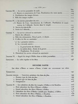 Le culte d'Horus &agrave; Edfou au temps des Ptol&eacute;m&eacute;es. Tomes I & II (complete set)