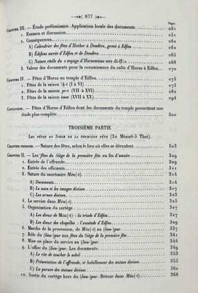 Le culte d'Horus à Edfou au temps des Ptolémées. Tomes I & II (complete set)