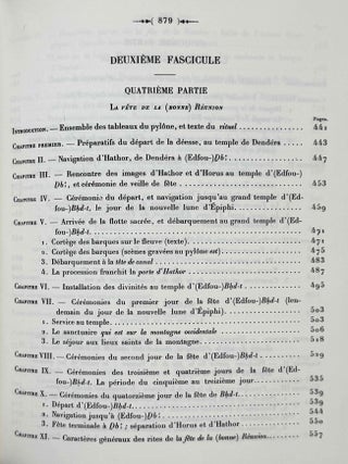 Le culte d'Horus &agrave; Edfou au temps des Ptol&eacute;m&eacute;es. Tomes I & II (complete set)