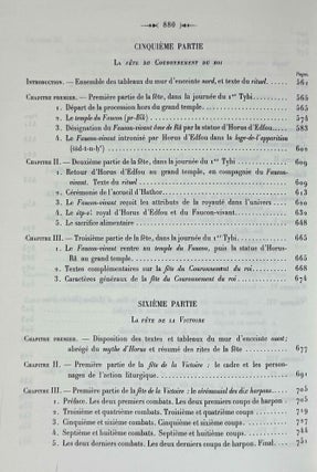 Le culte d'Horus à Edfou au temps des Ptolémées. Tomes I & II (complete set)