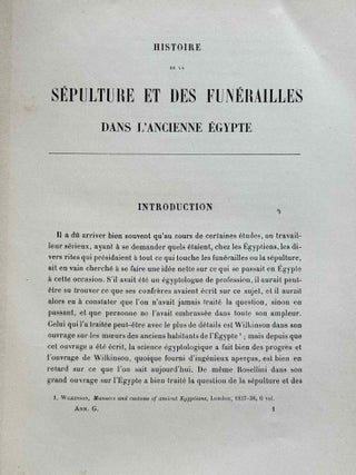 Histoire de la s&eacute;pulture et des fun&eacute;railles dans l'Egypte ancienne. Tomes I & II (complete set).[newline]M0071b-04.jpeg