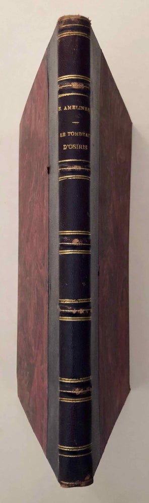 Item #M0073a Le tombeau d'Osiris. Mission Amélineau. Monographie de la découverte faite en 1897-1898 par E. Amélineau. AMELINEAU Emile Clément.[newline]M0073a-000.jpeg