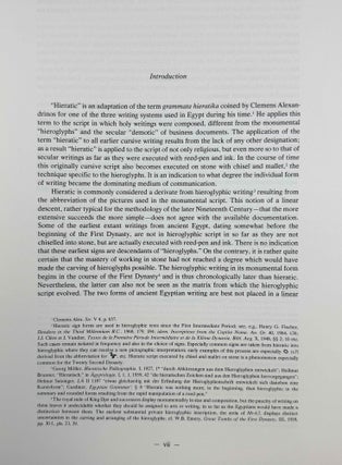Old hieratic paleography
