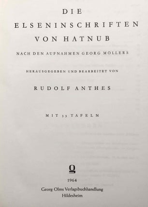 Die Felseninschriften von Hatnub. Nach den Aufnahmen Georg Möllers herausgegeben und bearbeitet.[newline]M0082a-03.jpg