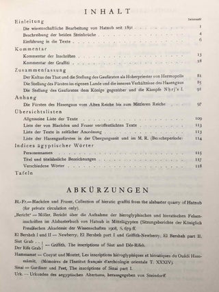 Die Felseninschriften von Hatnub. Nach den Aufnahmen Georg Möllers herausgegeben und bearbeitet.[newline]M0082a-04.jpg