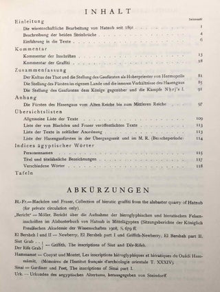 Die Felseninschriften von Hatnub. Nach den Aufnahmen Georg Möllers herausgegeben und bearbeitet.