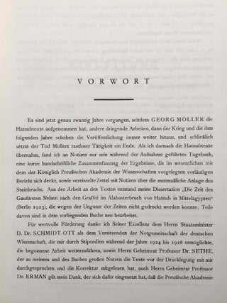 Die Felseninschriften von Hatnub. Nach den Aufnahmen Georg Möllers herausgegeben und bearbeitet.