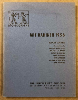 Item #M0084 Mit Rahineh 1956. ANTHES Rudolf