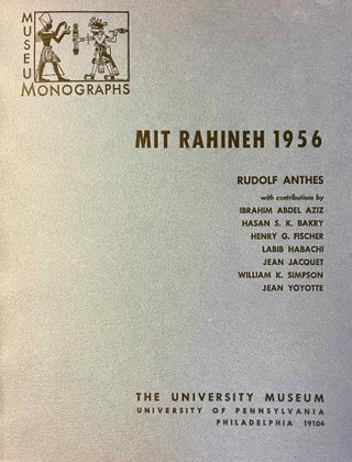Item #M0084a Mit Rahineh 1956. ANTHES Rudolf