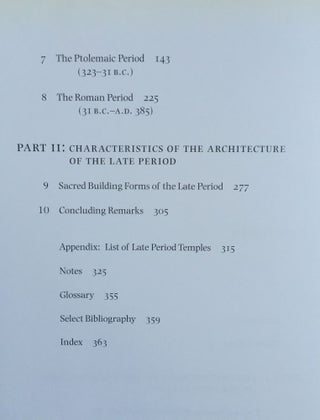 Temples of the last pharaohs