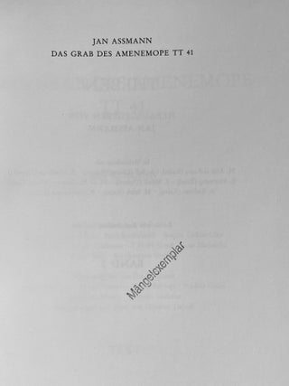 Das Grab des Amenemope TT 41. Text und Tafelband (complete set)[newline]M0094c-01.jpeg