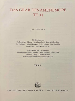 Das Grab des Amenemope TT 41. Text und Tafelband (complete set)[newline]M0094f-01.jpeg