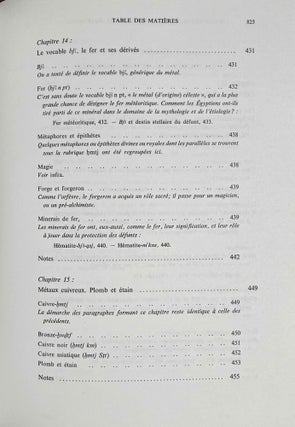 L'univers minéral dans la pensée égyptienne. Tome I: Le monde des déserts, des mines et des carrières. L'offrande des métaux et des pierres et le remplissage de l'Oeil-Oudjat. Les divinités de l'univers minéral dans la mentalité et la religion des Anciens Egyptiens. Tome II: Les minerais, les métaux, les minéraux et les produits chimiques, les trésors et les défilés de contrées minières: leur intégration dans la marche de l'univers et l'entretien de la vie divine (complete set)