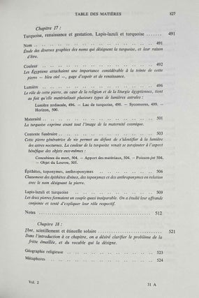 L'univers minéral dans la pensée égyptienne. Tome I: Le monde des déserts, des mines et des carrières. L'offrande des métaux et des pierres et le remplissage de l'Oeil-Oudjat. Les divinités de l'univers minéral dans la mentalité et la religion des Anciens Egyptiens. Tome II: Les minerais, les métaux, les minéraux et les produits chimiques, les trésors et les défilés de contrées minières: leur intégration dans la marche de l'univers et l'entretien de la vie divine (complete set)