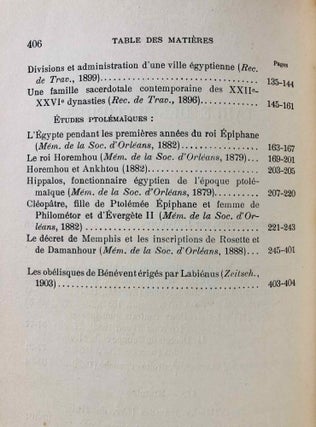 Oeuvres diverses. Tomes I & II,1 (all published). Comprenant les œuvres des égyptologues français dispersées dans divers recueils et qui n'ont pas encore été réunies jusqu'à ce jour[newline]M0102a-16.jpg