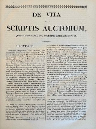 Fragmenta Historicorum Graecorum. Vol. I-V. Apollodori bibliotheca, [with:] Letronne, Inscription Grecque de Rosette, in vol. I. and Langlois, Collection des historiens anciens et modernes de l'Arm&eacute;nie, in vol. V. (complete set)