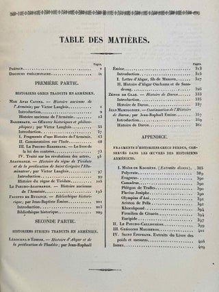 Fragmenta Historicorum Graecorum. Vol. I-V. Apollodori bibliotheca, [with:] Letronne, Inscription Grecque de Rosette, in vol. I. and Langlois, Collection des historiens anciens et modernes de l'Arm&eacute;nie, in vol. V. (complete set)