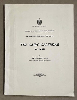 Item #M0107e The Cairo calendar. BAKIR Abdel Mohseen[newline]M0107e-00.jpeg