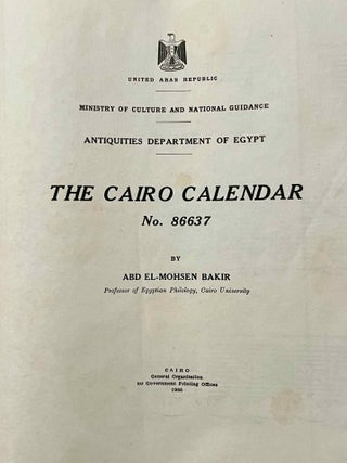 The Cairo calendar