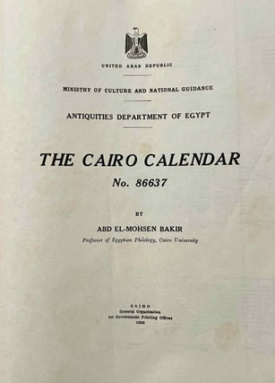 The Cairo calendar