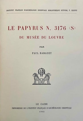 Le papyrus Louvre N.3176 (S)