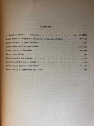 Studi in memoria di Ippolito Rosellini. Nel primo centenario della morte. 14 giugno 1843 - 4 giugno 1943. Vol. I & II (complete set)