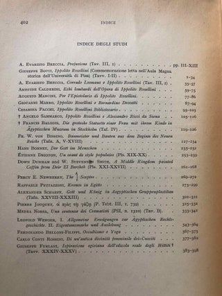 Studi in memoria di Ippolito Rosellini. Nel primo centenario della morte. 14 giugno 1843 - 4 giugno 1943. Vol. I & II (complete set)[newline]M0113a-11.jpg
