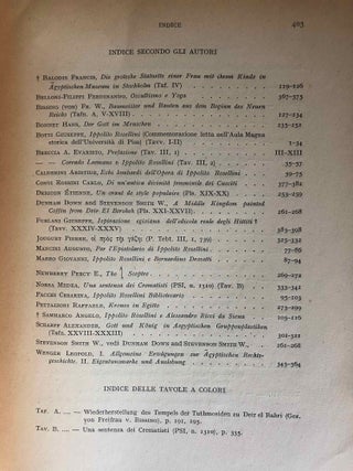 Studi in memoria di Ippolito Rosellini. Nel primo centenario della morte. 14 giugno 1843 - 4 giugno 1943. Vol. I & II (complete set)