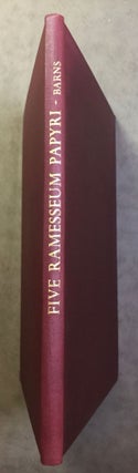 Item #M0114d Five Ramesseum papyri. BARNS John Wintour Baldwin