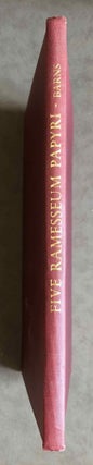Item #M0114g Five Ramesseum papyri. BARNS John Wintour Baldwin