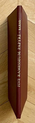Item #M0114j Five Ramesseum papyri. BARNS John Wintour Baldwin
