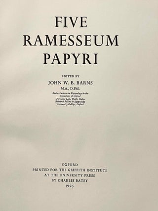 Five Ramesseum papyri