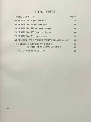 Five Ramesseum papyri