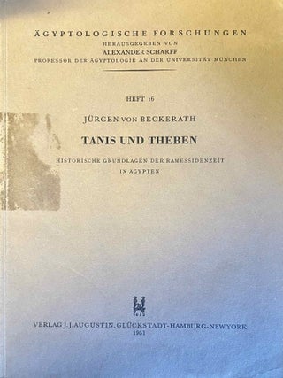 Item #M0122e Tanis und Theben, historische Grundlagen der Ramessidenzeit in &Auml;gypten. BECKERATH...[newline]M0122e-00.jpeg